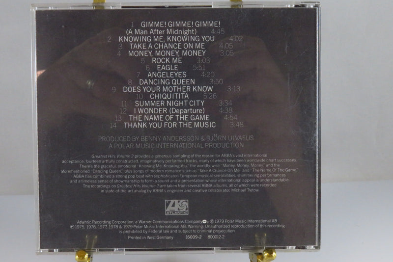 ABBA Greatest Hits Vol. 2 Atlantic 1979 W. Germany 16009-2 Music CD