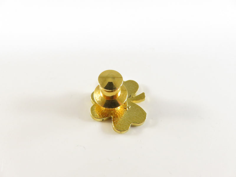 Vintage Hallmark Shamrock Pin | Green Enamel | Irish Clover