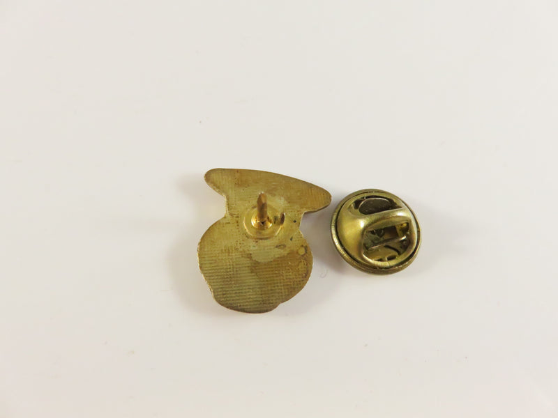 Vintage Spittoon Pinback | Brass Tone | Unusual Novelty Pin