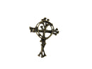 Vintage Bronze Crucifixion Pin | Nail Design | Religious Art — front view