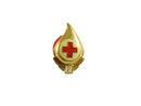Vintage Blood Donor Pin | Red Cross | 2 Gallon Donor | Gold Tone — Gold, Enamel — front view
