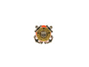 Vintage US Coast Guard Insignia Pin | Silver Cross Anchors | Hat Pin — Gold, Silver — front view