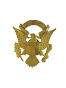 Vintage US Army ROTC Visor Cap Eagle | SJC | Gold Tone — Gold — front view