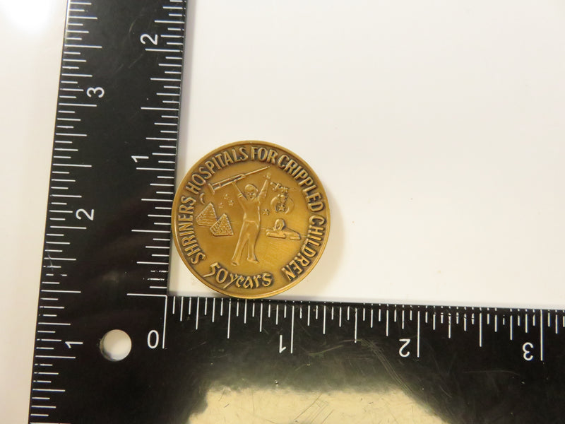 1972 Shriners Hospitals Centennial Coin | Bronze | "1872-1972" | "50 Years"