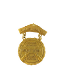 NRA Junior Division Sharpshooter Medal | Gold Tone | 1930s — Gold — front view