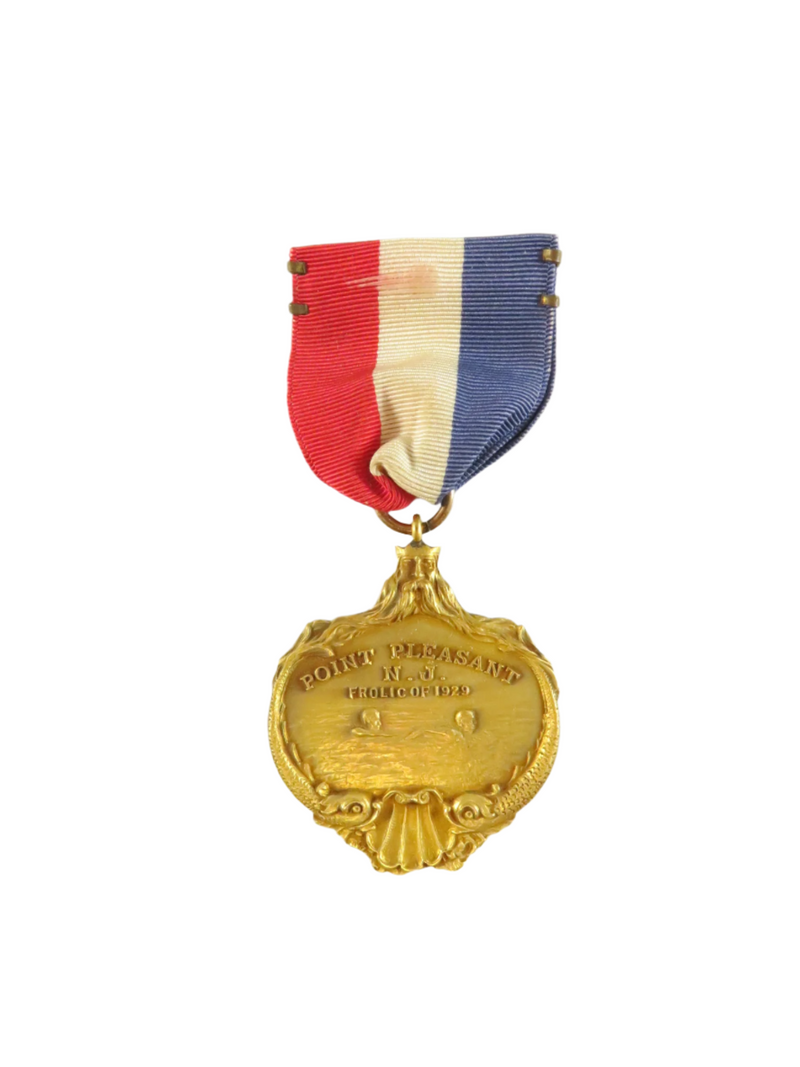 Rare 1929 Point Pleasant Midsummer Frolic Medal | Dieges & Clust | Gold-Filled — Gold — front view