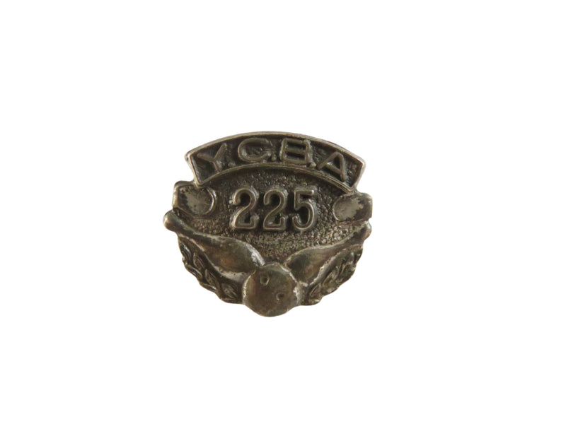 Vintage YCBA 225 Bowling Award Pin | York County PA | 1950s