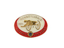 Vintage 1975 PA Lions Club Pin | Cannon, District 14-C | Patriotic — Gold, Enamel — front view