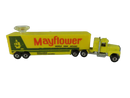 Hot Wheels Steering Rigs Yellow FORD LTL Mayflower Trailer 1980s 1/64 Truck Vintage Made in Hong Kong Toy Collectible