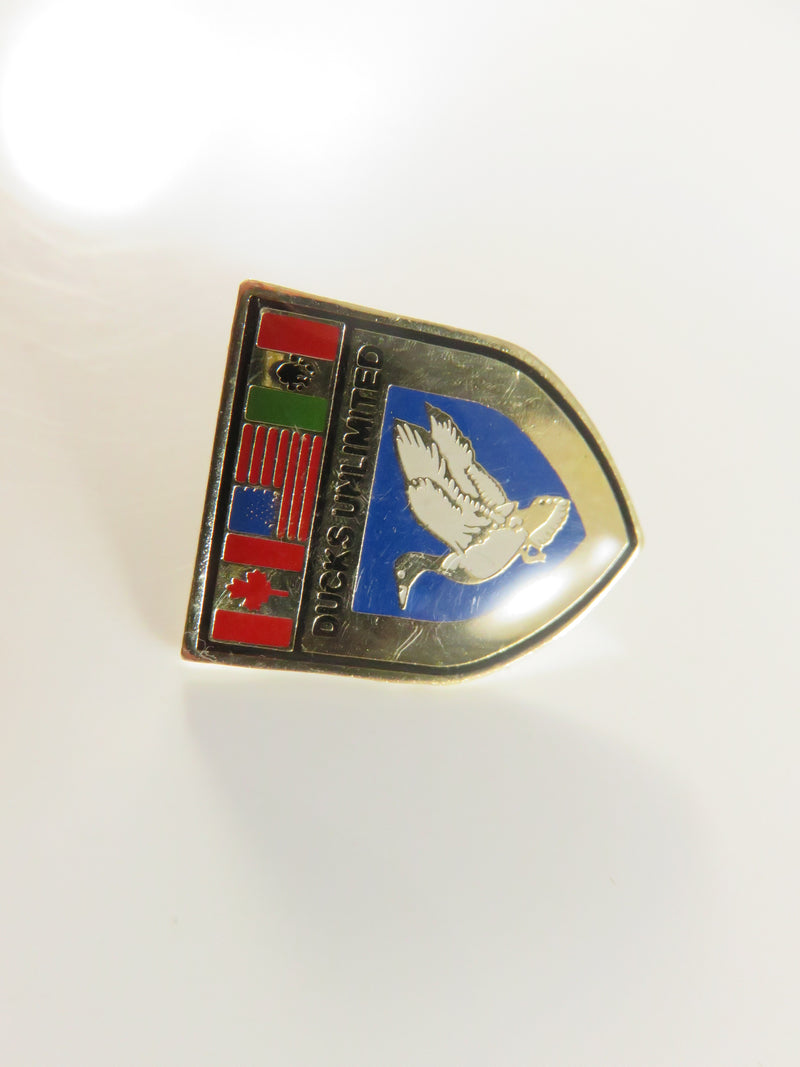 Vintage Ducks Unlimited Pin | Shield Design, Mallard Duck | Fair Condition