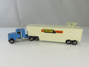 Side view of Hot Wheels Blue FORD LTL with Western Livestock Co Trailer