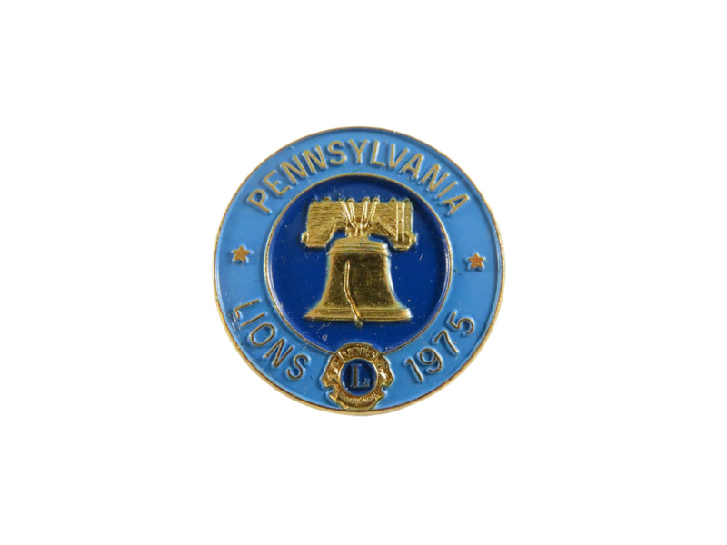 Vintage 1975 PA Lions Club Pin | Liberty Bell, Philadelphia