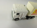 Hot Wheels Steering Rigs White Kenworth Racing Team Trailer 1980s 1/64 Truck Vintage Made in Hong Kong Collectible