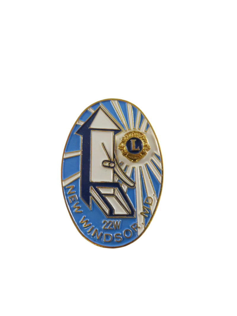 Vintage New Windsor Lions Club Pin | Rocket, "22W" | Maryland MD