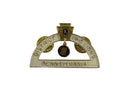 Vintage PA Lions Club District 14-C Protractor Pin | Keystone & Silhouette — Gold — front view