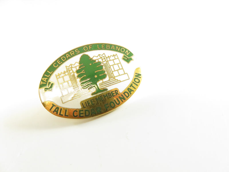 Vintage Tall Cedars of Lebanon Life Member Pin | 1.5" | Needs Polishing