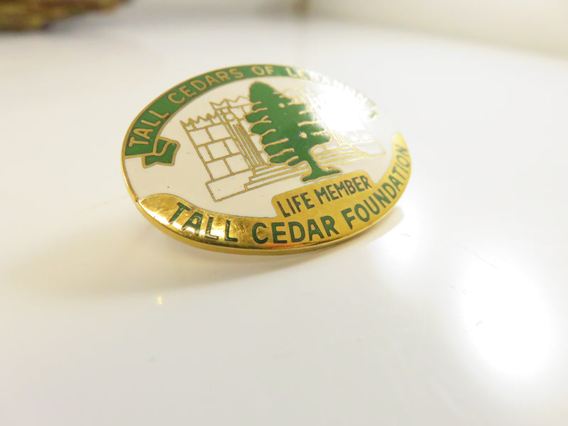 Vintage Tall Cedars of Lebanon Life Member Pin | 1.5" | Needs Polishing