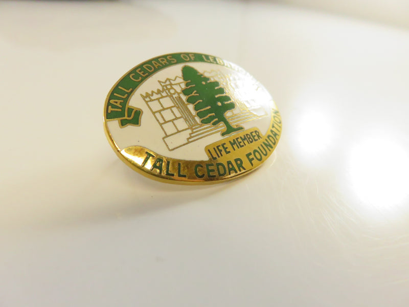 Vintage Tall Cedars of Lebanon Life Member Pin | 1.5" | Needs Polishing