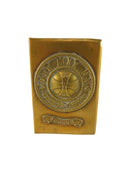 WWI German Iron Cross Matchbox Holder, Verdun Emblem, "Gott Mit Uns" — front view