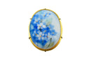 Antique Hand Painted Porcelain Floral Image Gilt Surround 2 1/8 x 1 5/8 — Jewelry & Watches:Vintage & Antique Jewelry:Fine:Un