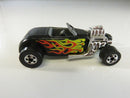 Hot Wheels '32 Ford Roadster Flying Colors Series 1/64 Diecast Car 1980s Black 1932 Roadster With Flames '32 Delivery