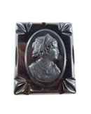 Vintage Black Material Cameo Pendant Missing Bale 2 7/16 x 1 7/8 — Jewelry & Watches:Vintage & Antique Jewelry:Fine:Undated F