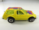 Hot Wheels 1980s Packin Pacer Yellow AMC Hatchback Geometric Stripes Hong Kong Flying Colors Series Packin' Packin'