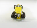 Hot Wheels 1980s Auburn 852 Yellow Dark Brown Fenders Roadster Flying Colors 1/64 Diecast Car Hong Kong 1/64 Mattel
