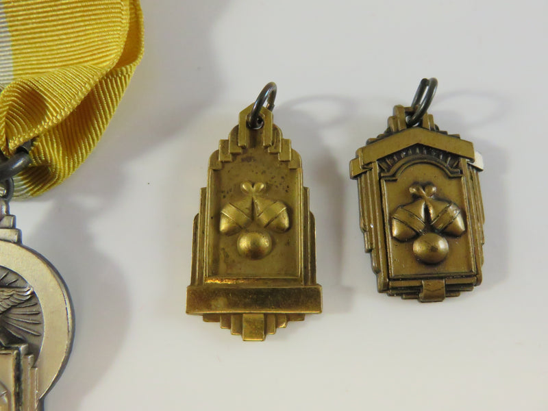 Vintage Bowling Medals, One Engraved "High Individual Average", Lot of 3, Sports Memorabilia