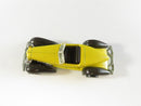 Hot Wheels 1980s Auburn 852 Yellow Dark Brown Fenders Roadster Flying Colors 1/64 Diecast Car Hong Kong 1/64 Mattel