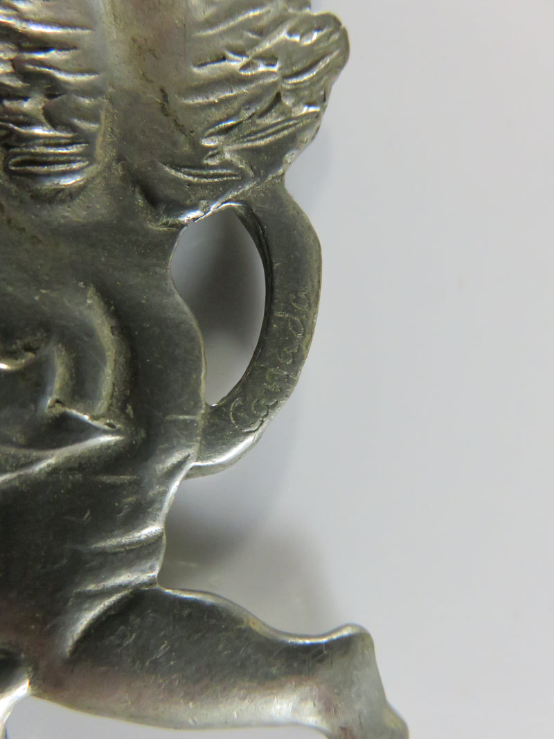 Vintage Seagull Pewter Angel Cherub with Violin Christmas Ornament, Canada