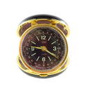Vintage Elgin World Time Travel Alarm Clock Luminous Black Dial Black Case — front view