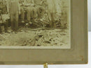 Antique Sepia Photograph of Quarry Laborers on Cardstock Mount Photo Wilfred Clausen Collection Historical Image