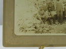 Antique Sepia Photograph of Quarry Laborers on Cardstock Mount Photo Wilfred Clausen Collection Historical Image