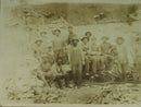 Antique Sepia Photograph of Quarry Laborers on Cardstock Mount Photo Wilfred Clausen Collection Historical Image