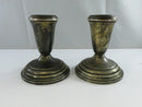 Close-up of vintage Duchess candlesticks