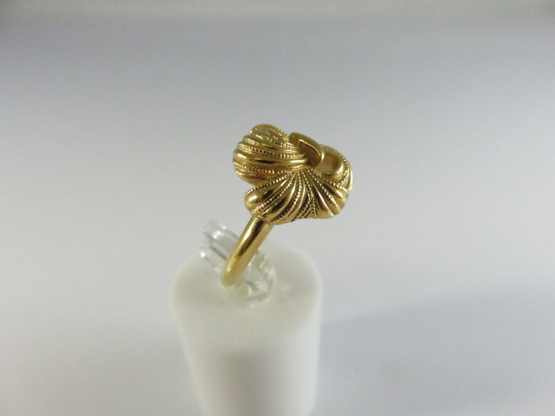Avon Art Nouveau Bow Ring, Size 6, Vintage Gold Tone Fashion Ring