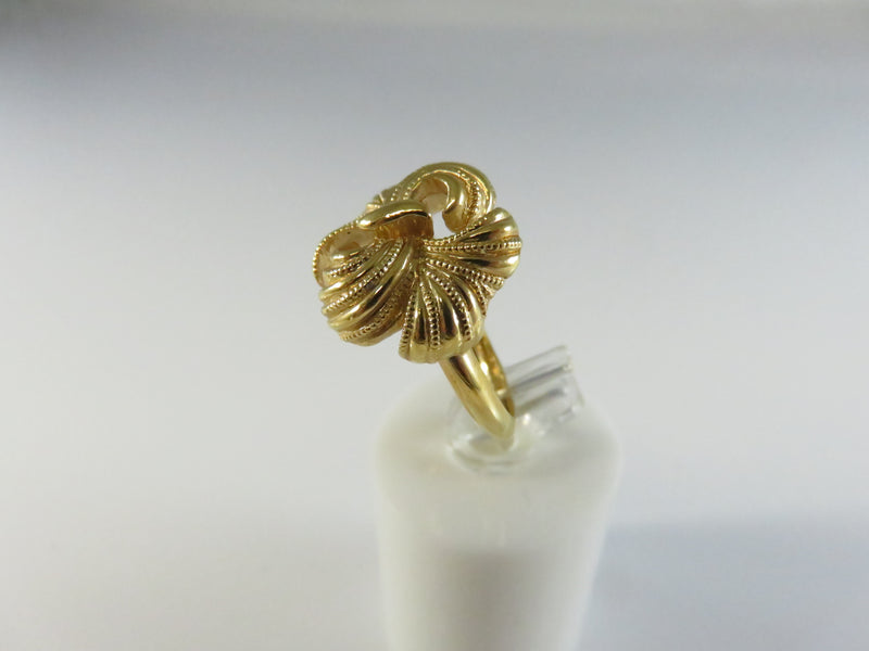 Avon Art Nouveau Bow Ring, Size 6, Vintage Gold Tone Fashion Ring