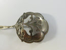 Antique Sterling Silver Bonbon Spoon Art Nouveau Design Tomato Server Pierced Berry Ornate Scalloped Edge Die-Cut