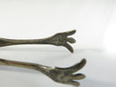 Antique Weidlich Sterling Silver Sugar Tongs 2 3/4" Weidlich Brothers Manufacturing Company 3/4" Openwork Scrollwork Bir