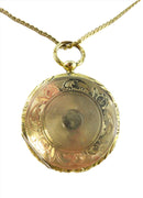 Antique Gold Gilt Photo Pendant Locket 2 1/2" High With Gold Filled Chain — Jewelry & Watches:Vintage & Antique Jewelry:Costu