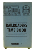 Front cover of Railroaders Time Book with diesel locomotive schematic