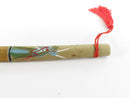 Vintage Japanese Shirasaya Mini Katana Letter Opener Bamboo Wood Handle Hand-Painted Dragon Motif Stainless Steel Blade