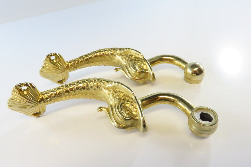 Neoclassical Style Dolphin Form Wall Mountings for Unknown Purpose
