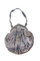 Antique Coin Silver Diamond & Sapphire Victorian Style Velvet Hand Bag — Clothing, Shoes & Accessories:Specialty:Vintage:Vint