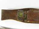 Ward's Master Quality Vintage Hunting Knife with Sheath Western Cutlery Fixed Blade Leather Split Double-Tang Mid-1930s