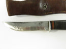 Ward's Master Quality Vintage Hunting Knife with Sheath Western Cutlery Fixed Blade Leather Split Double-Tang Mid-1930s