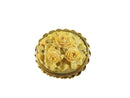 Vintage Celluloid Brooch/Pendant, 1940s, For Repair/Parts, Damaged — Gold — front view