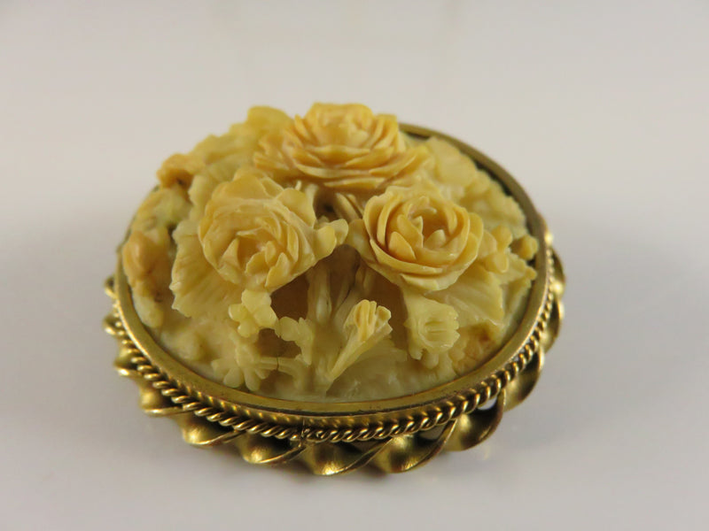 Vintage Celluloid Brooch/Pendant, 1940s, For Repair/Parts, Damaged