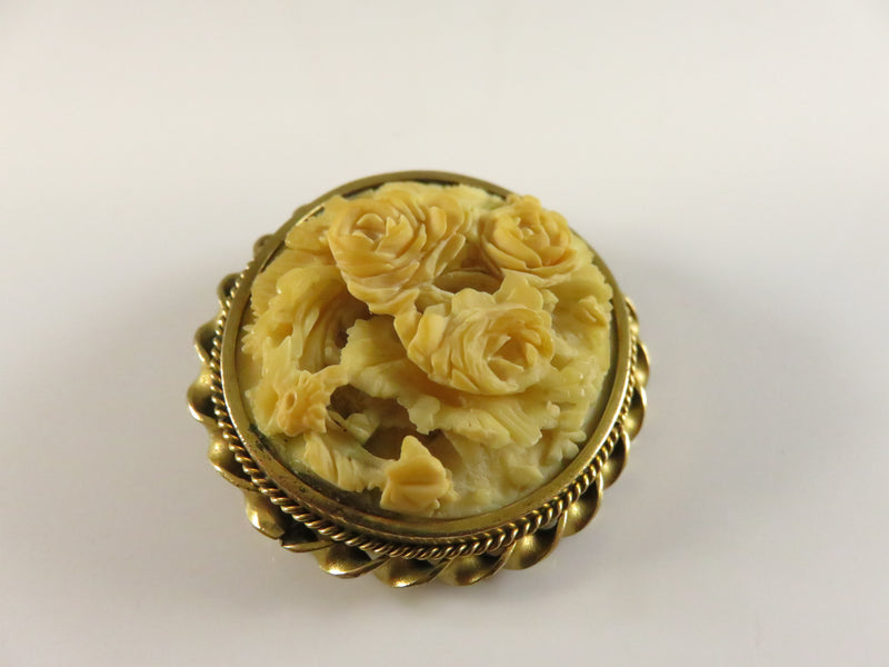 Vintage Celluloid Brooch/Pendant, 1940s, For Repair/Parts, Damaged